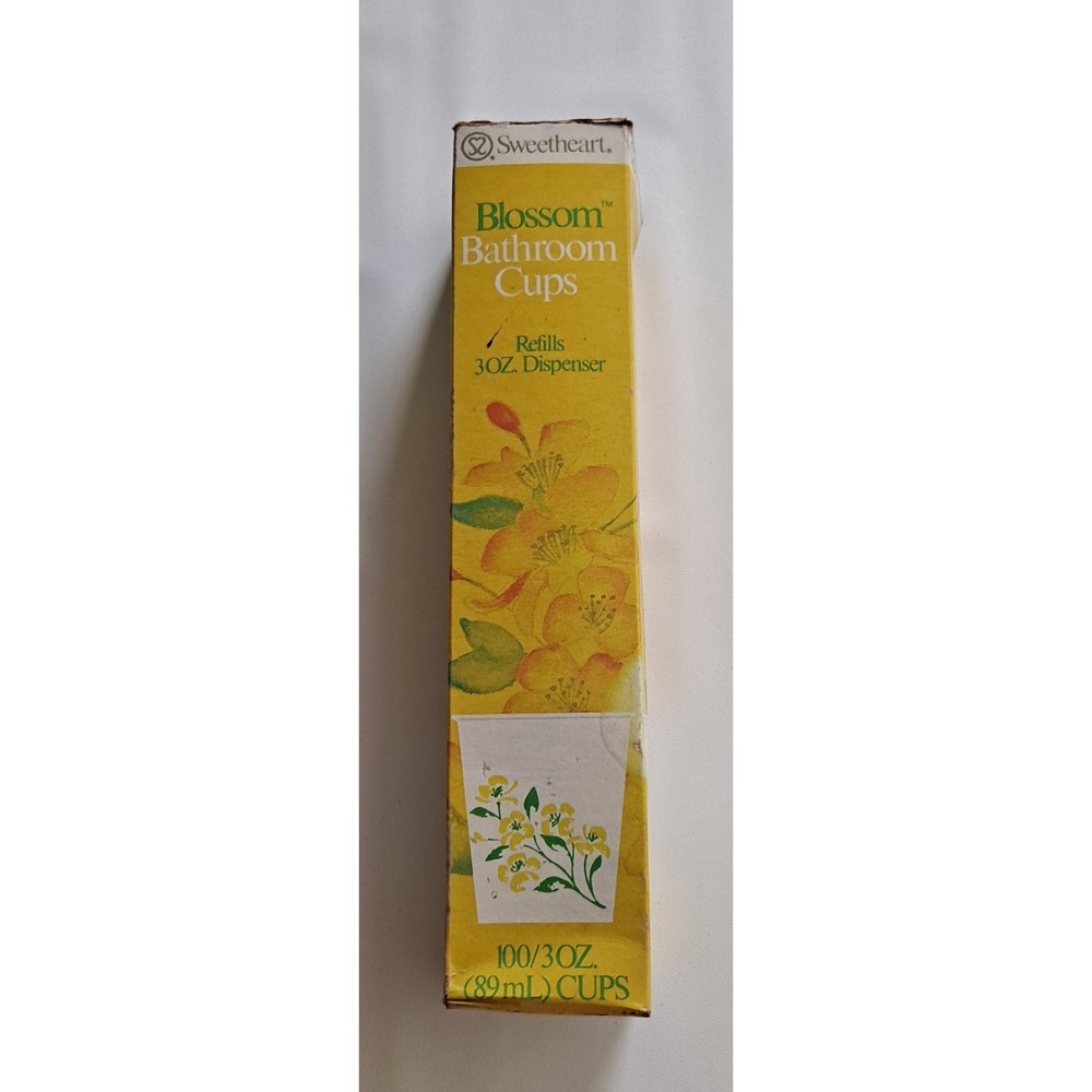 Vintage 1985 Sweetheart Blossom Bathroom Refill Cups 3 Oz. Open Box